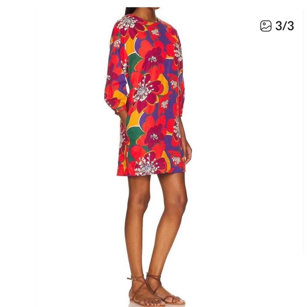 Something Navy Red Floral Dress